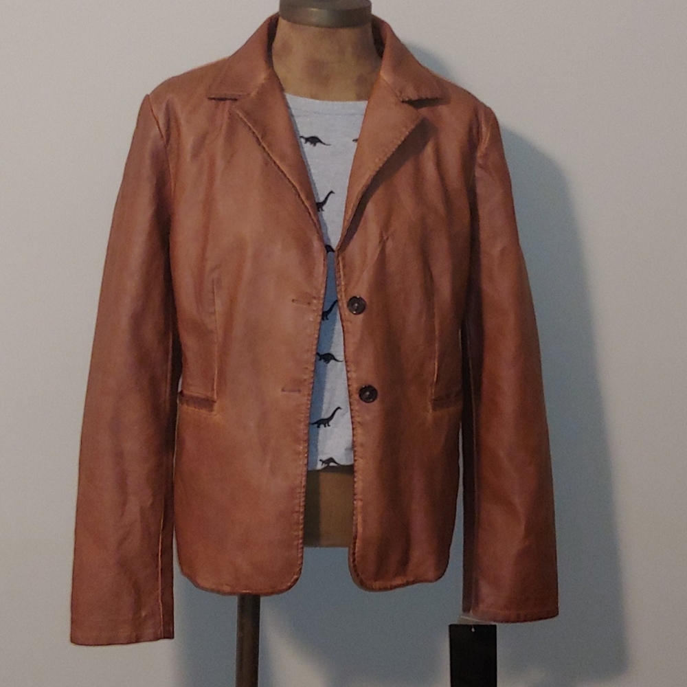 Bagatelle Brown leather-like jacket